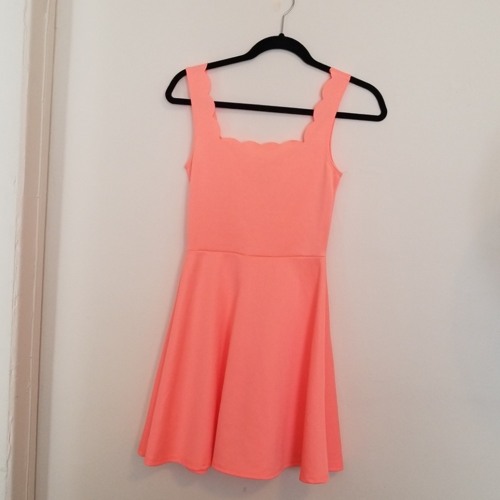 Charlotte Russe Orange Scallop Dress